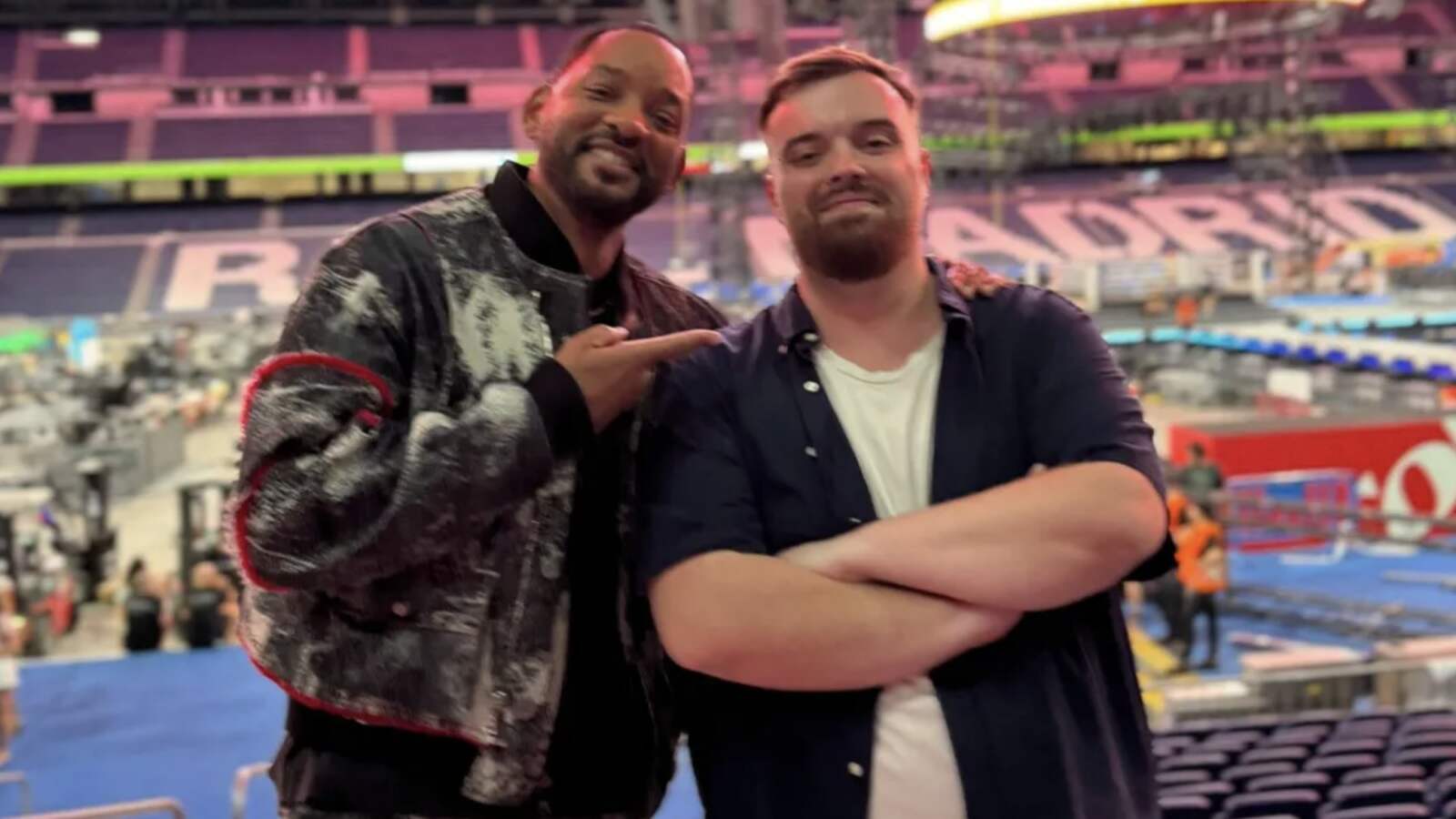 Ibai Llanos con Will Smith en La Velada del año