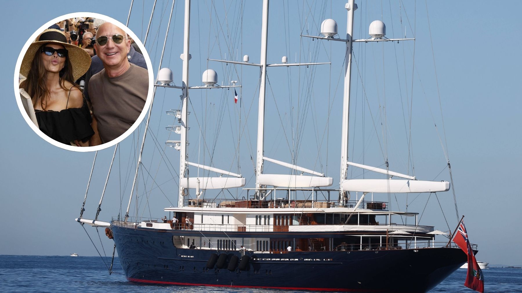 Jeff Bezos y Lauren Sánchez eligen Menorca para veranear a bordo de su velero de 500 millones
