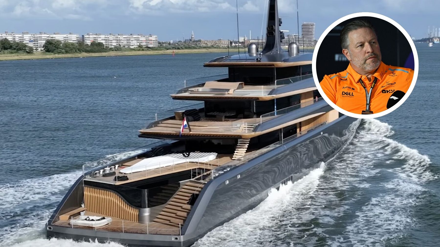El imperio flotante de Zak Brown, Director Ejecutivo de McLaren: un yate de 120 millones de euros
