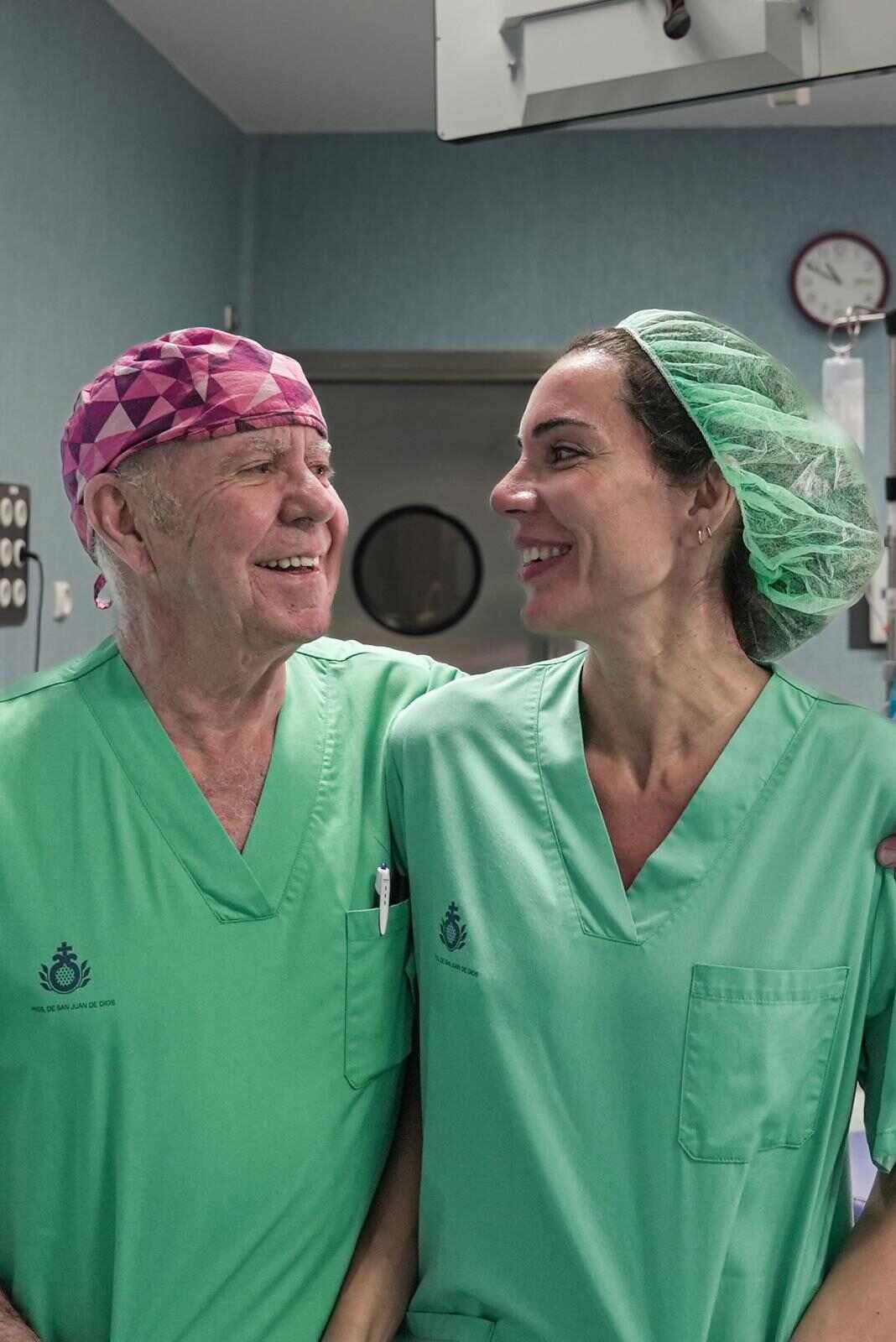Carmen Peñas y su padre, el doctor Peñas