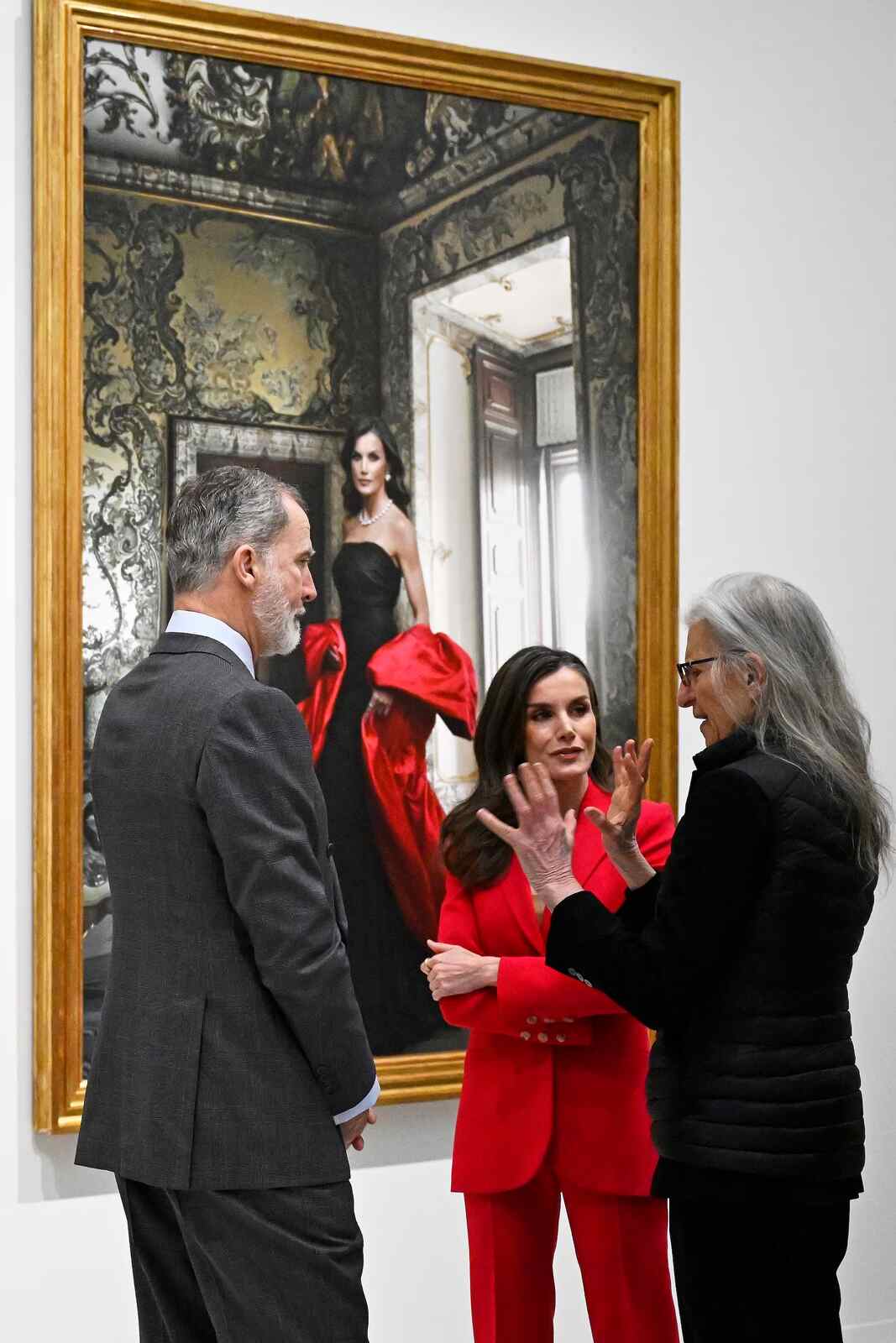Annie Leibovitz con los Reyes de España