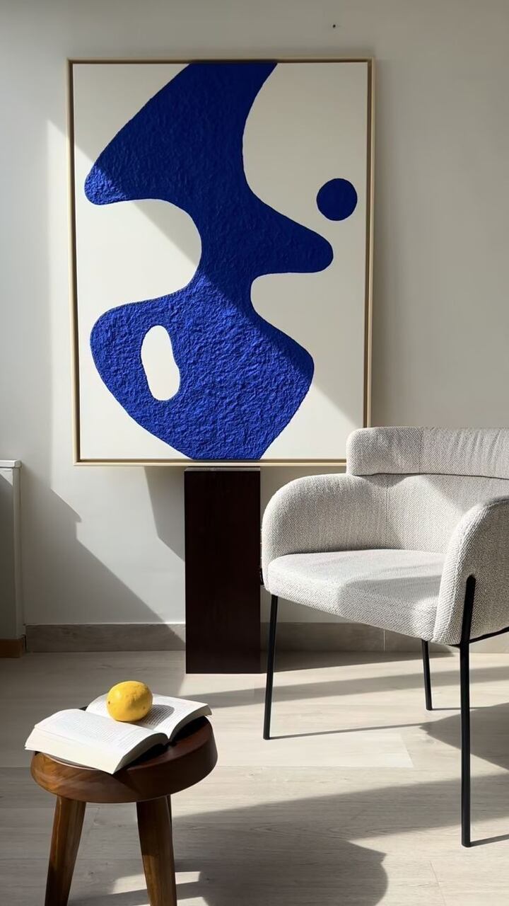 deco azul eléctrico, cocina