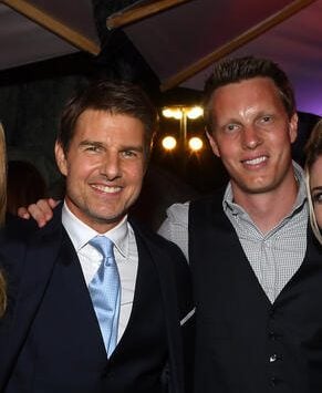 David Ellison junto con Tom Cruise.