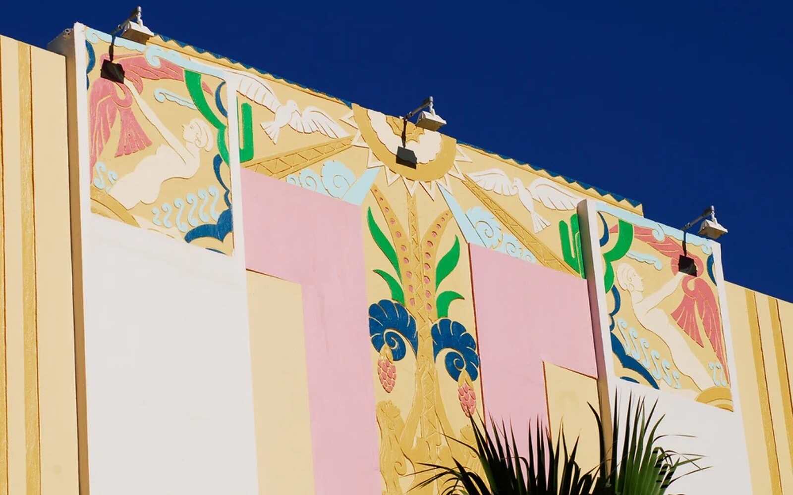 Pared de art-decó de Miami