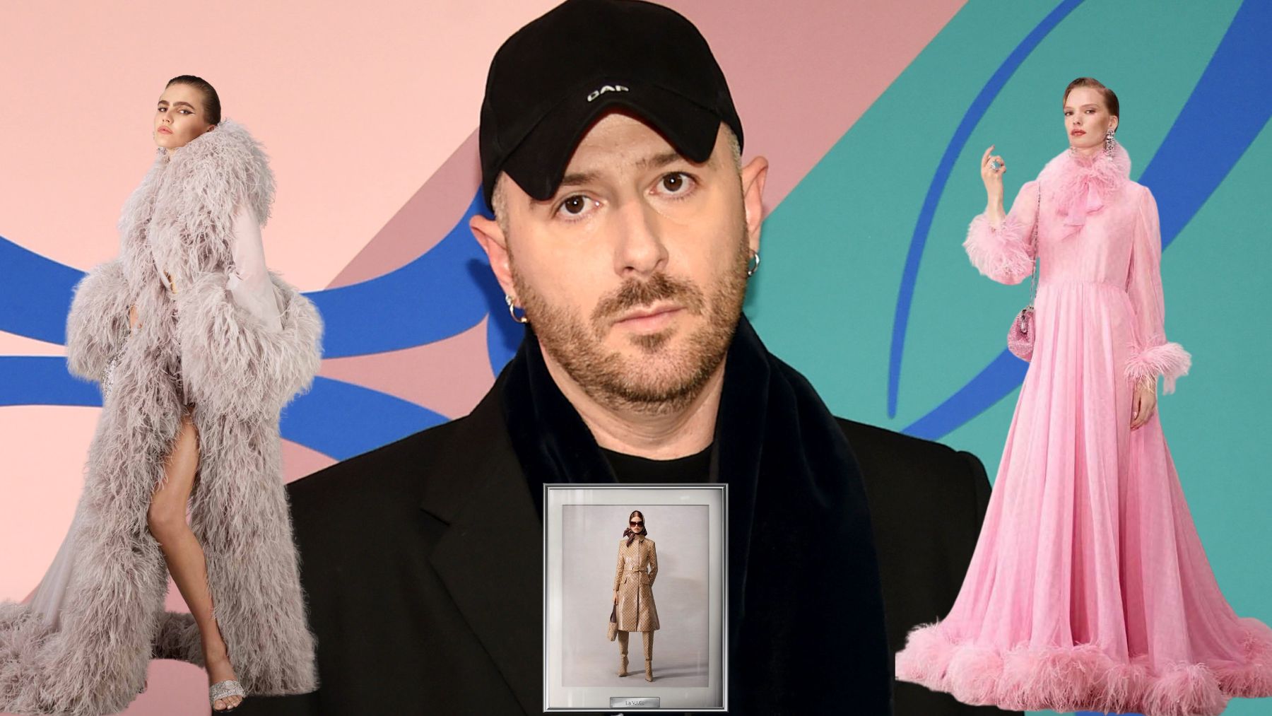 Demna con modelos de Gucci