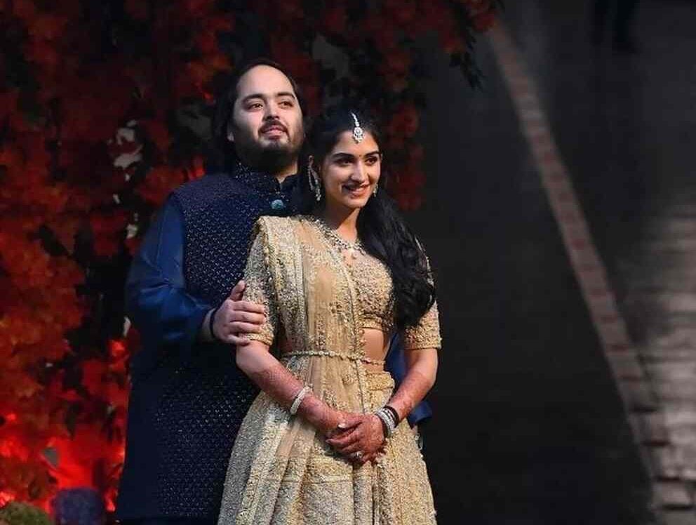 Anant Ambani y su mujer con diamante