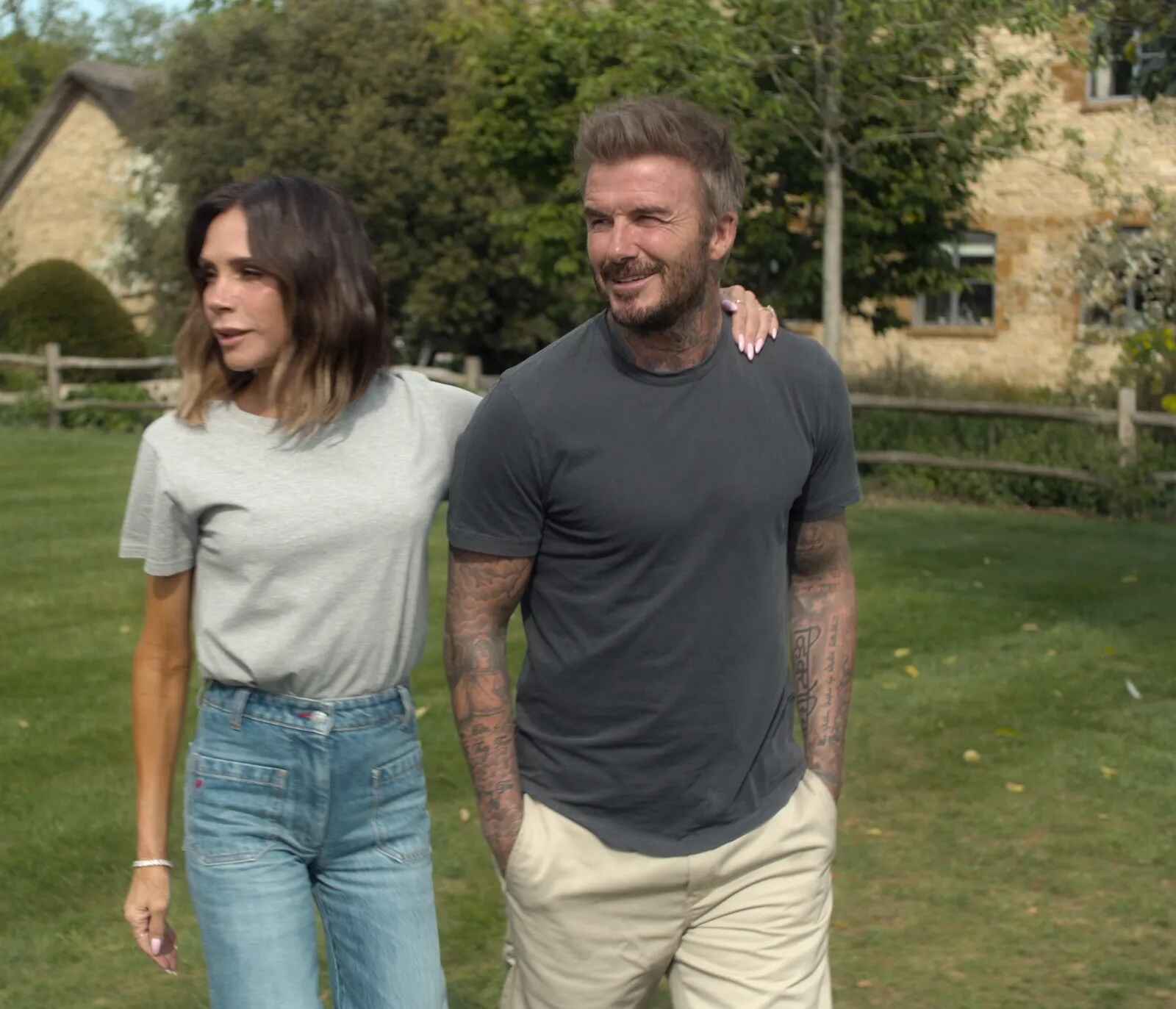El matrimonio en su casa de campo
