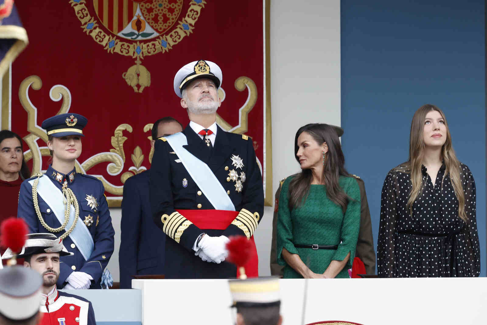 La Familia Real en el desfile del 12 de octubre