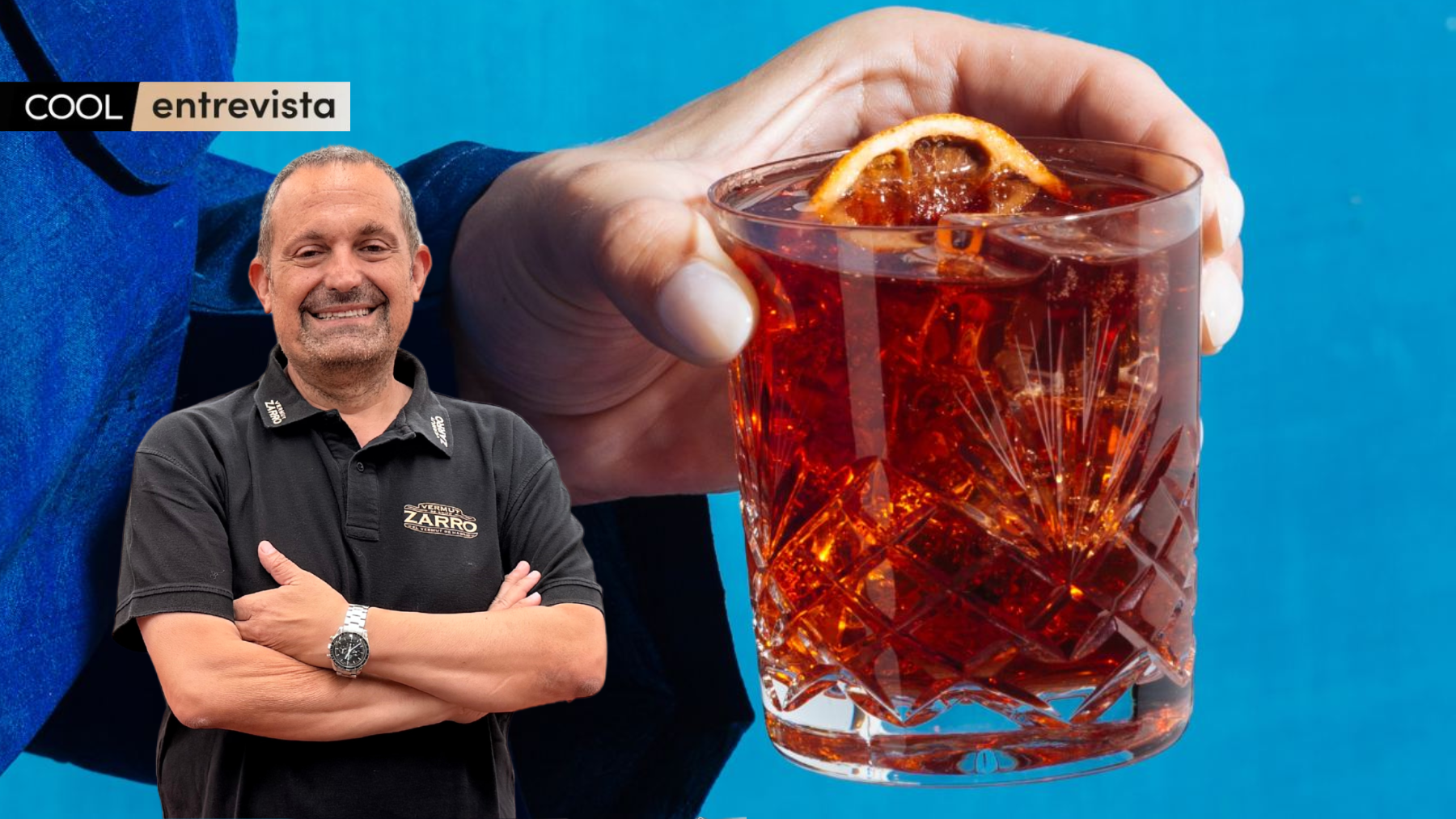 Carlos Muñecas desvela el ritual del vermut castizo: «Con hielo, una rodaja de naranja y una gilda»