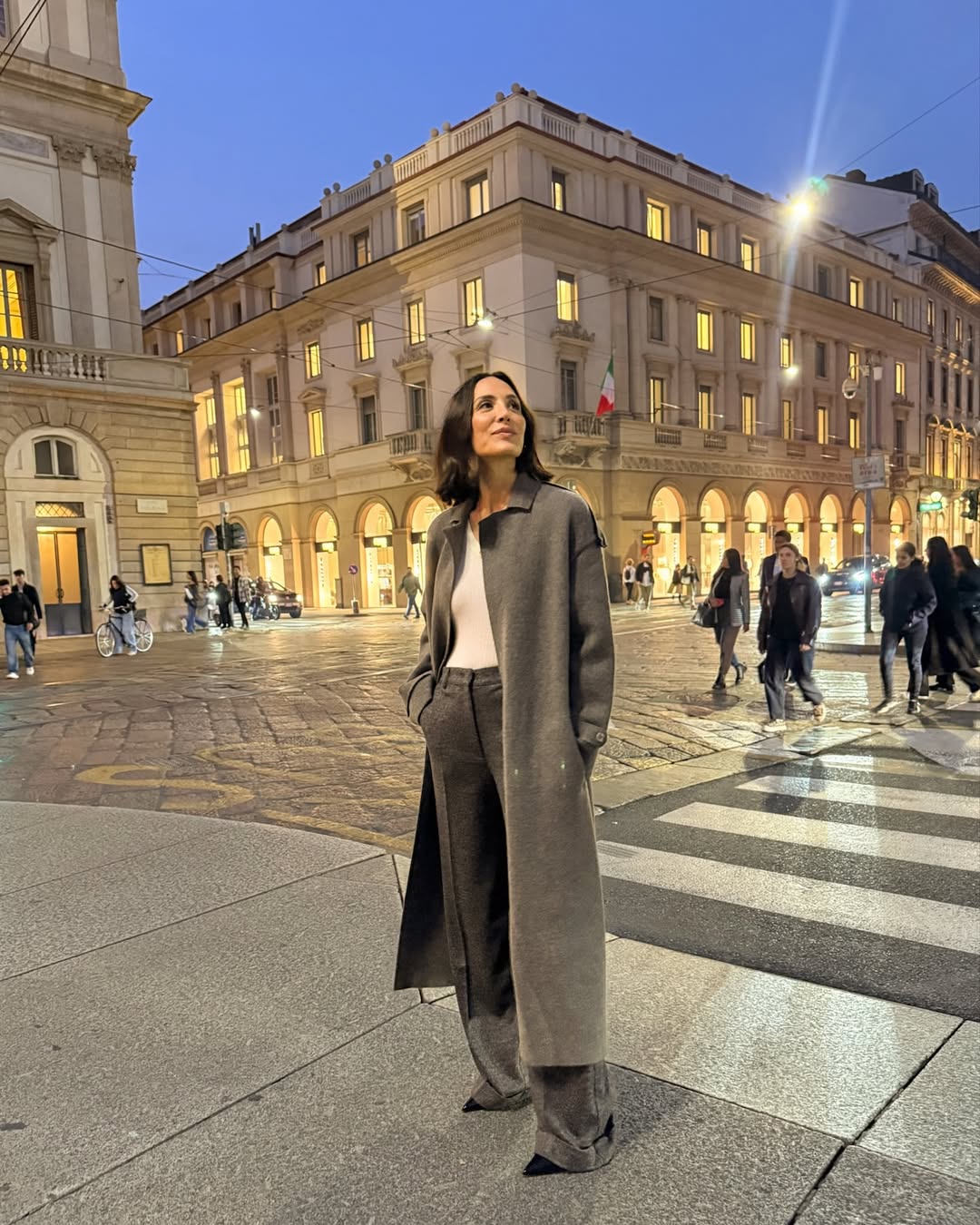 Tamara Falcó, abrigo