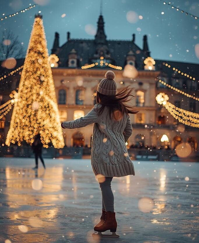 Patinaje hielo Navidad