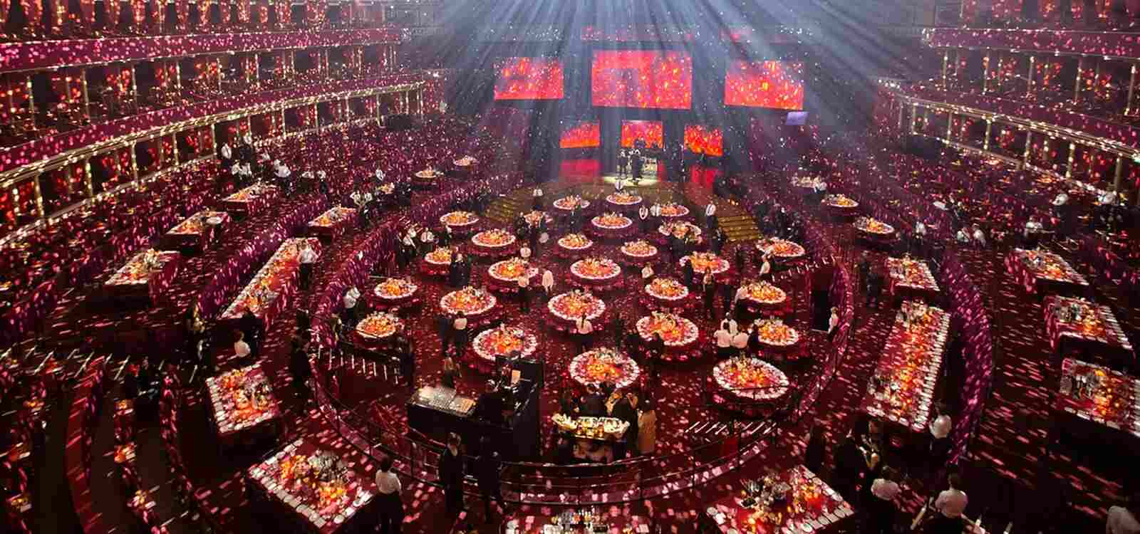 Mesas de los British Fashion Awards