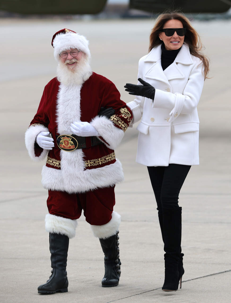 melania trump look navidad