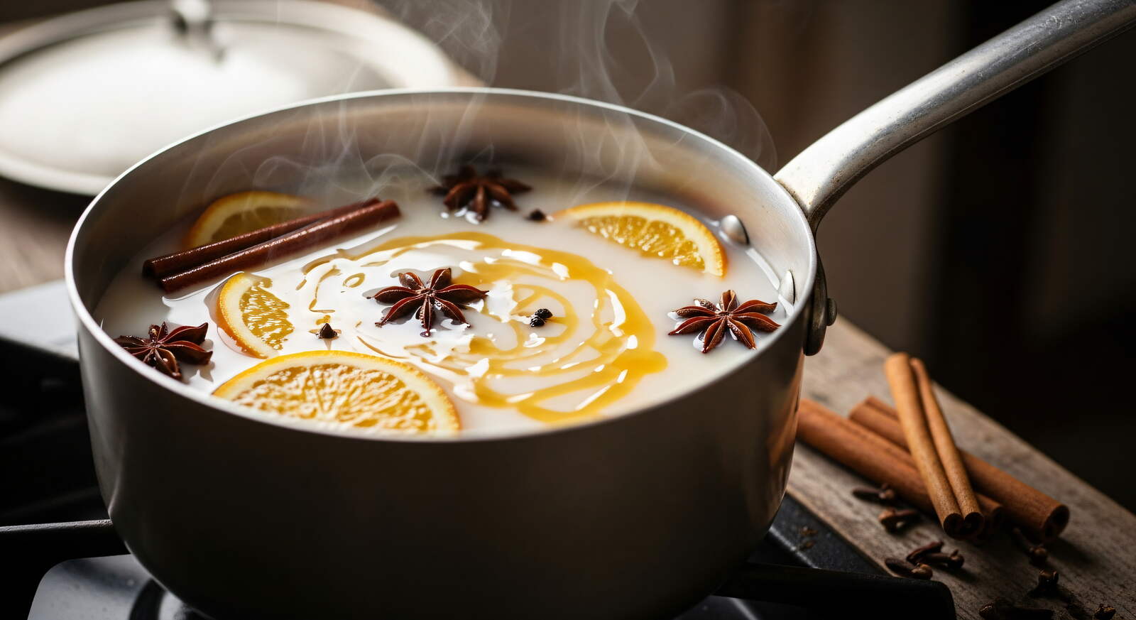 Leche con canela y huevo para hacer chocolate healthy