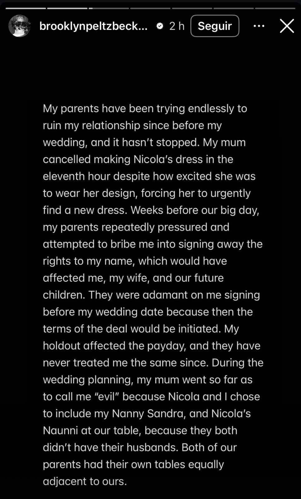 Captura de pantalla de Brooklyn Beckham