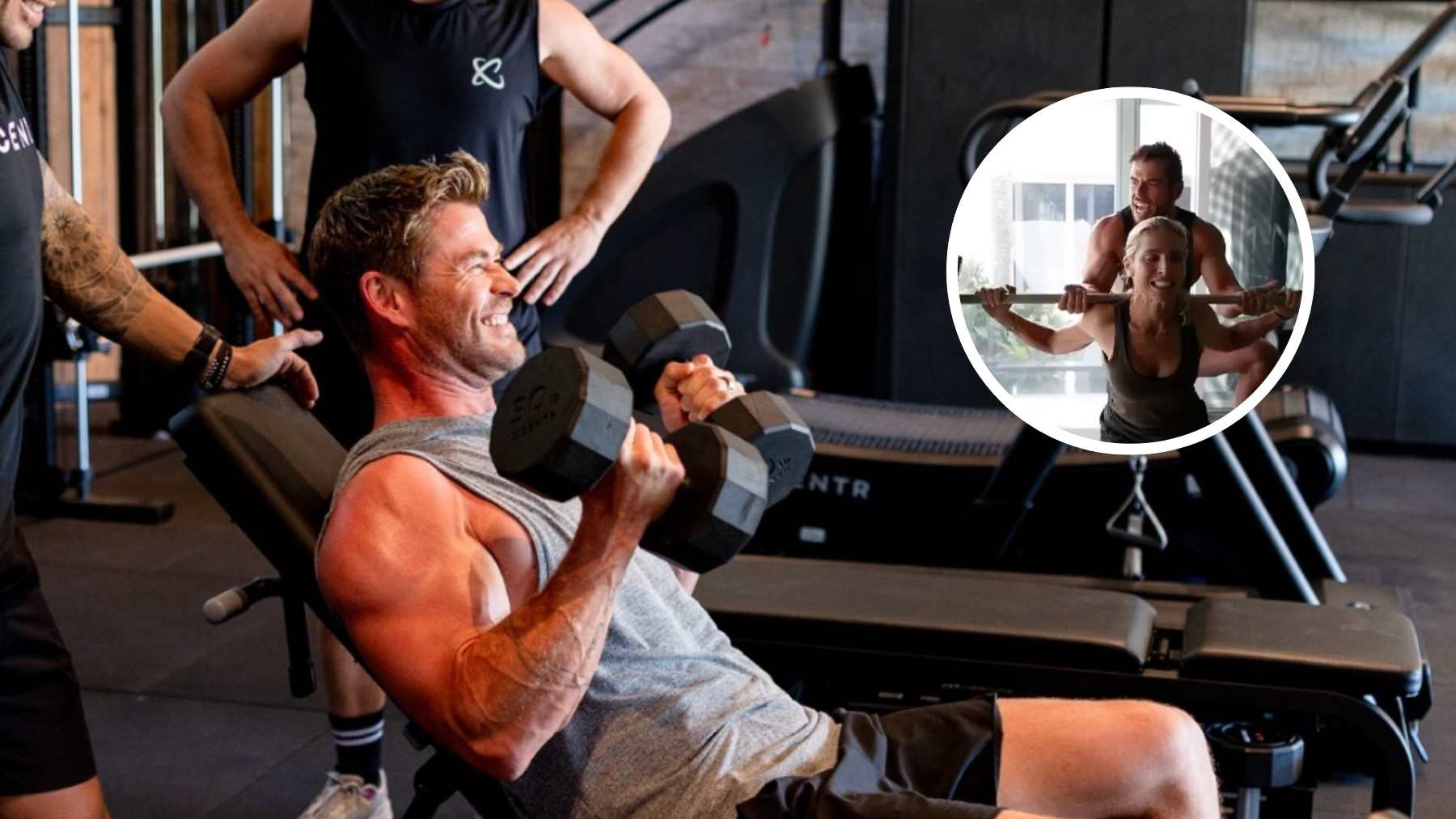 Pillamos a Elsa Pataky y Chris Hemsworth entrenando juntos en Madrid, en su gimnasio de confianza