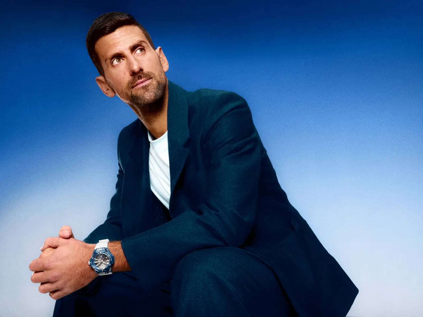 Djokovic posando con su reloj