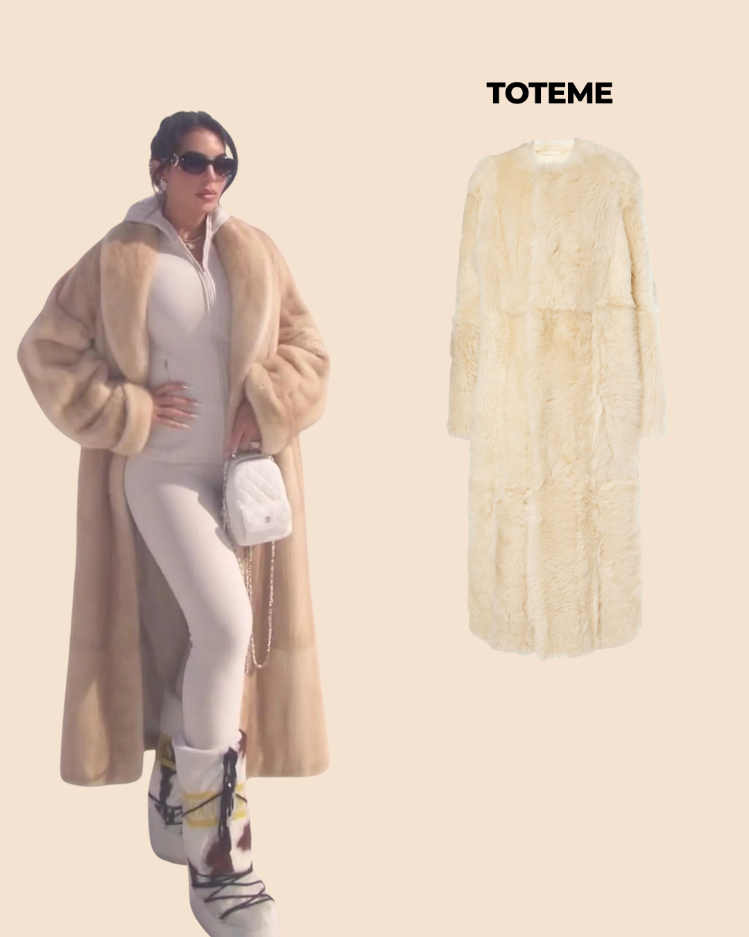 Georgina con un abrigos de pelo