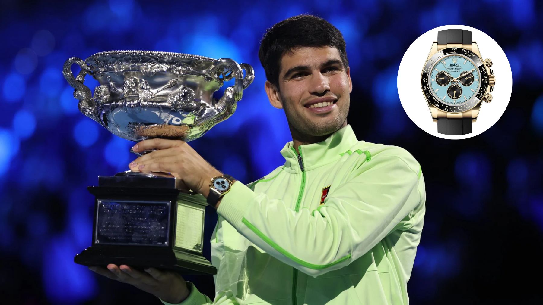 Carlos Alcaraz posando