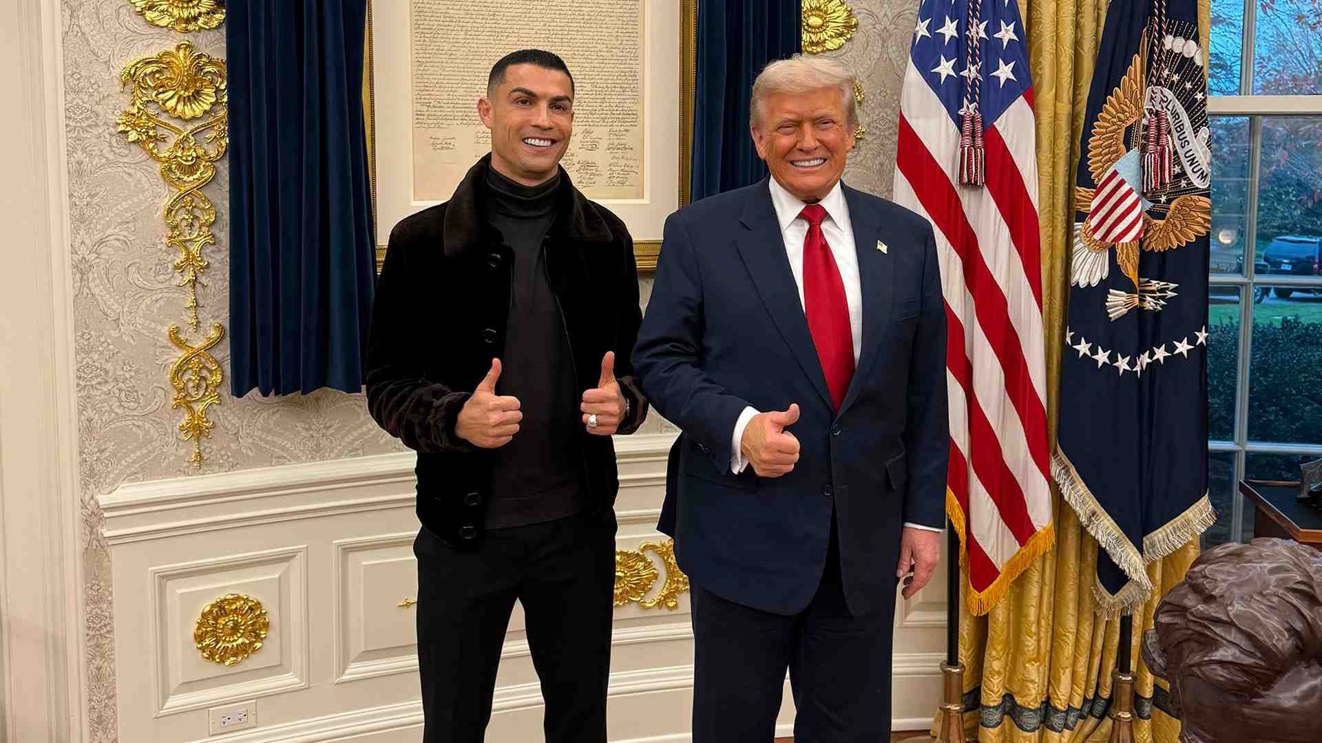 Cristiano Ronaldo con Donald Trump