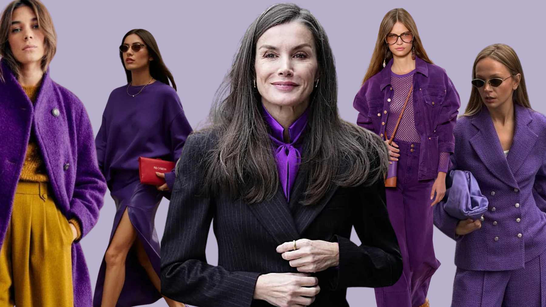 Por qué el morado sienta tan bien a las morenas (sobre todo a la Reina Letizia), según la colorimetría