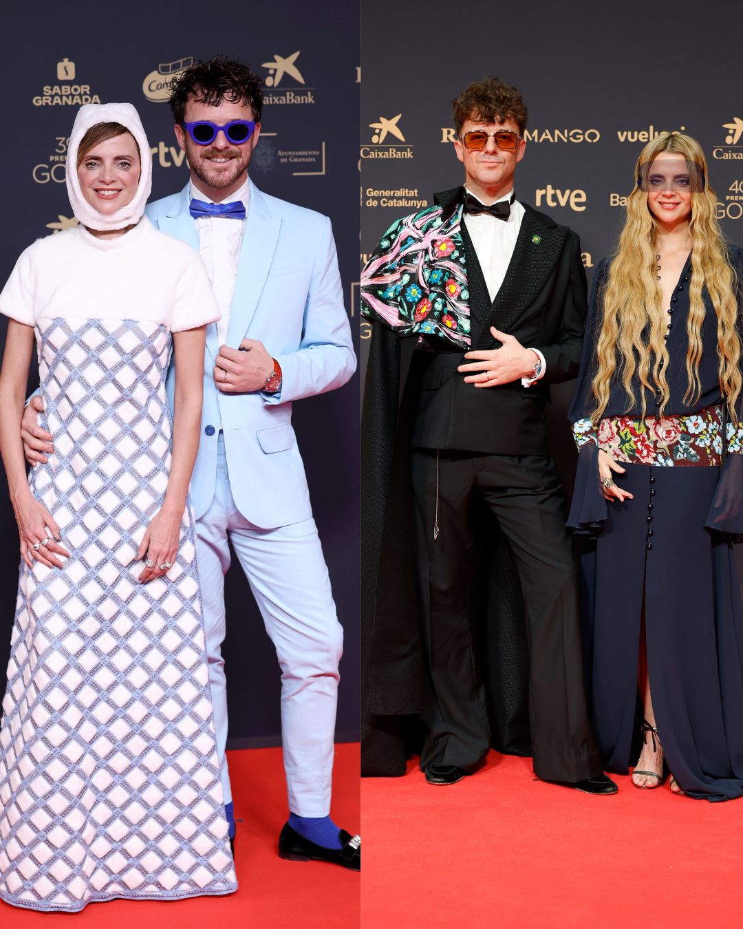 Macarena y Aldo en la alfombra roja