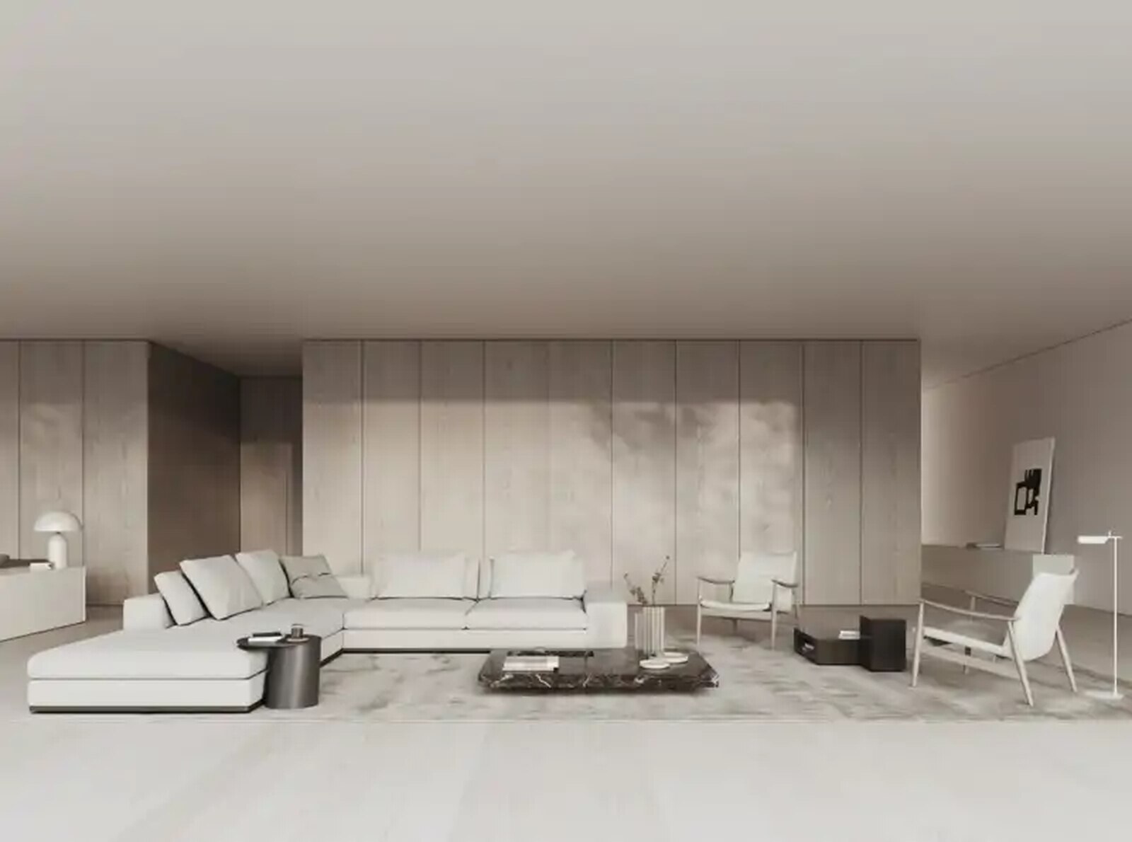 Salón de la nueva casa de La Moraleja de Bellingham