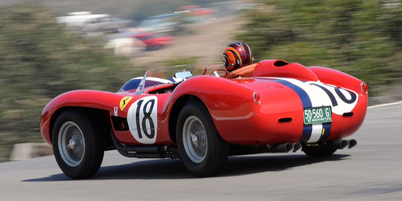 Charles Leclerc se casa al volante del Ferrari más caro del mundo: un Ferrari Testa Rossa de 40 millones