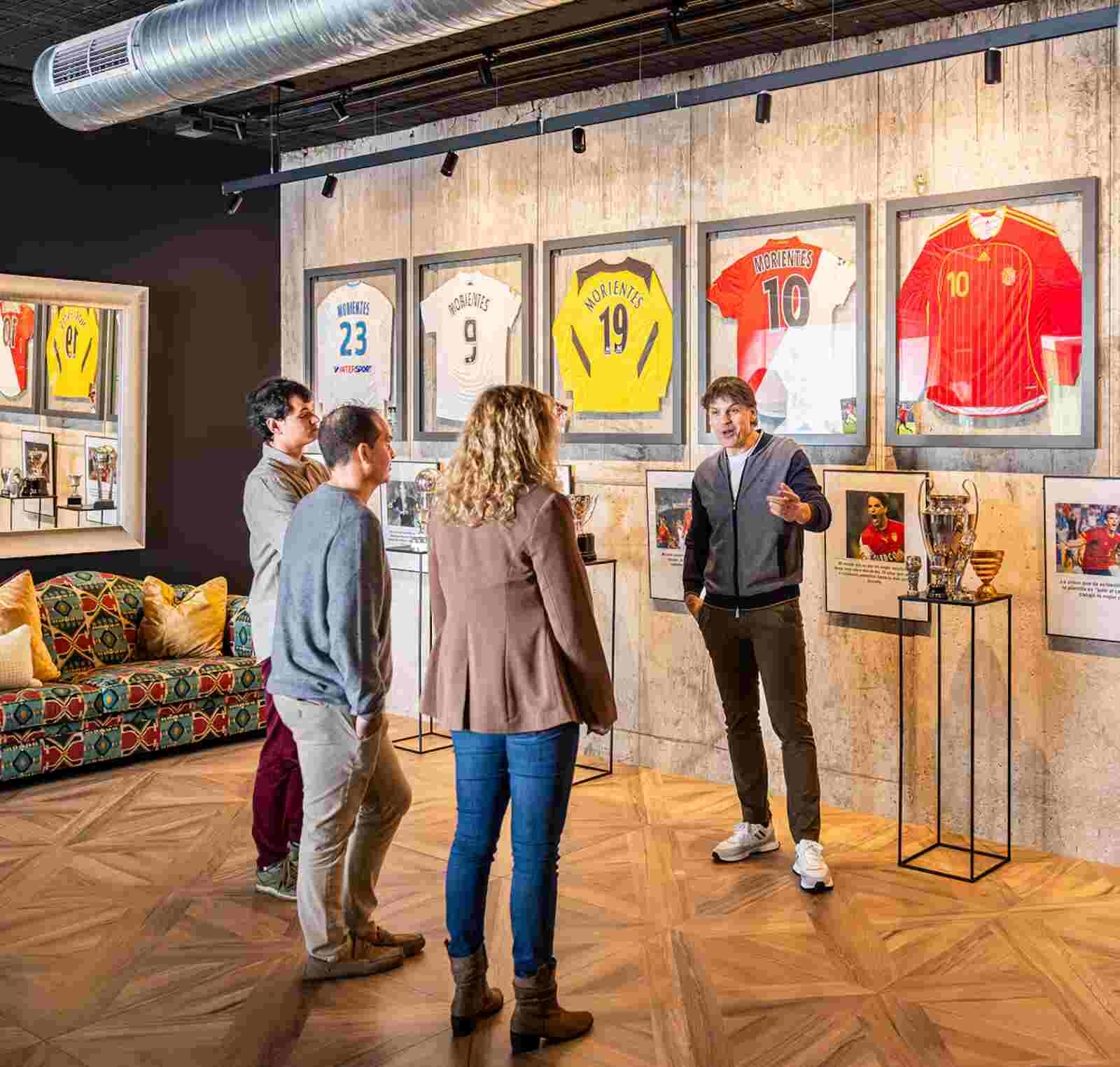 Pared del museo del futbolista