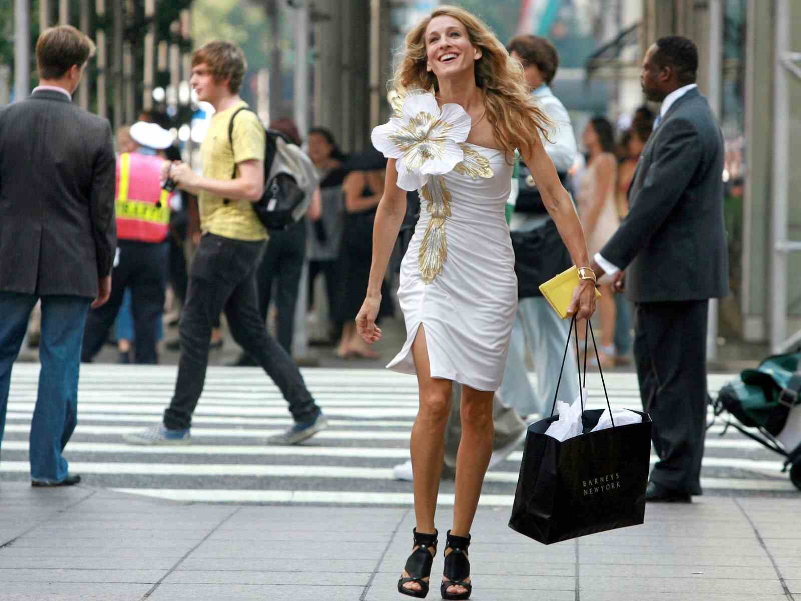 Sarah Jessica PArker con el vestido blanco