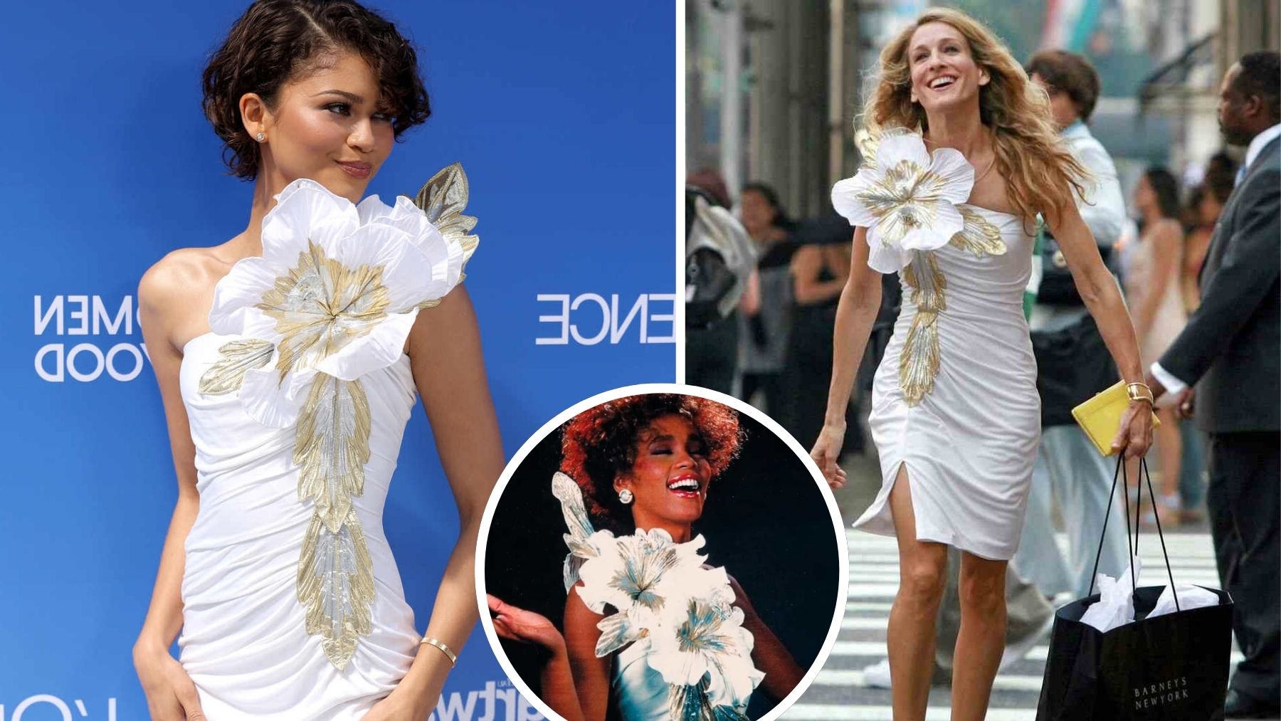 Zendaya o Sarah Jessica Parker: ¿Quién lleva mejor el vestido de Whitney Houston?
