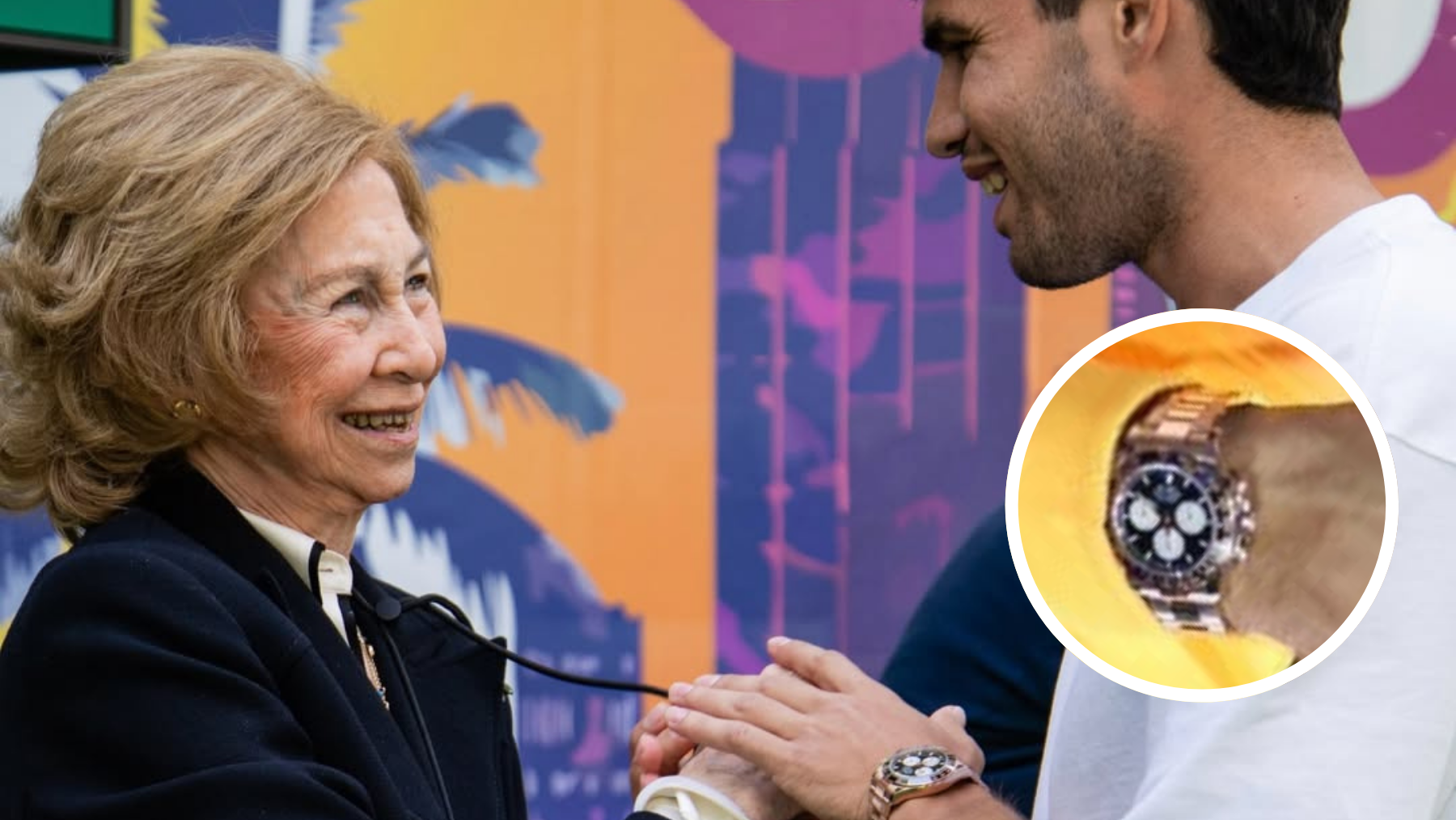 Carlos Alcaraz sorprende ante la Reina Sofía en Miami con un nuevo reloj de oro rosa de casi 200.000 euros