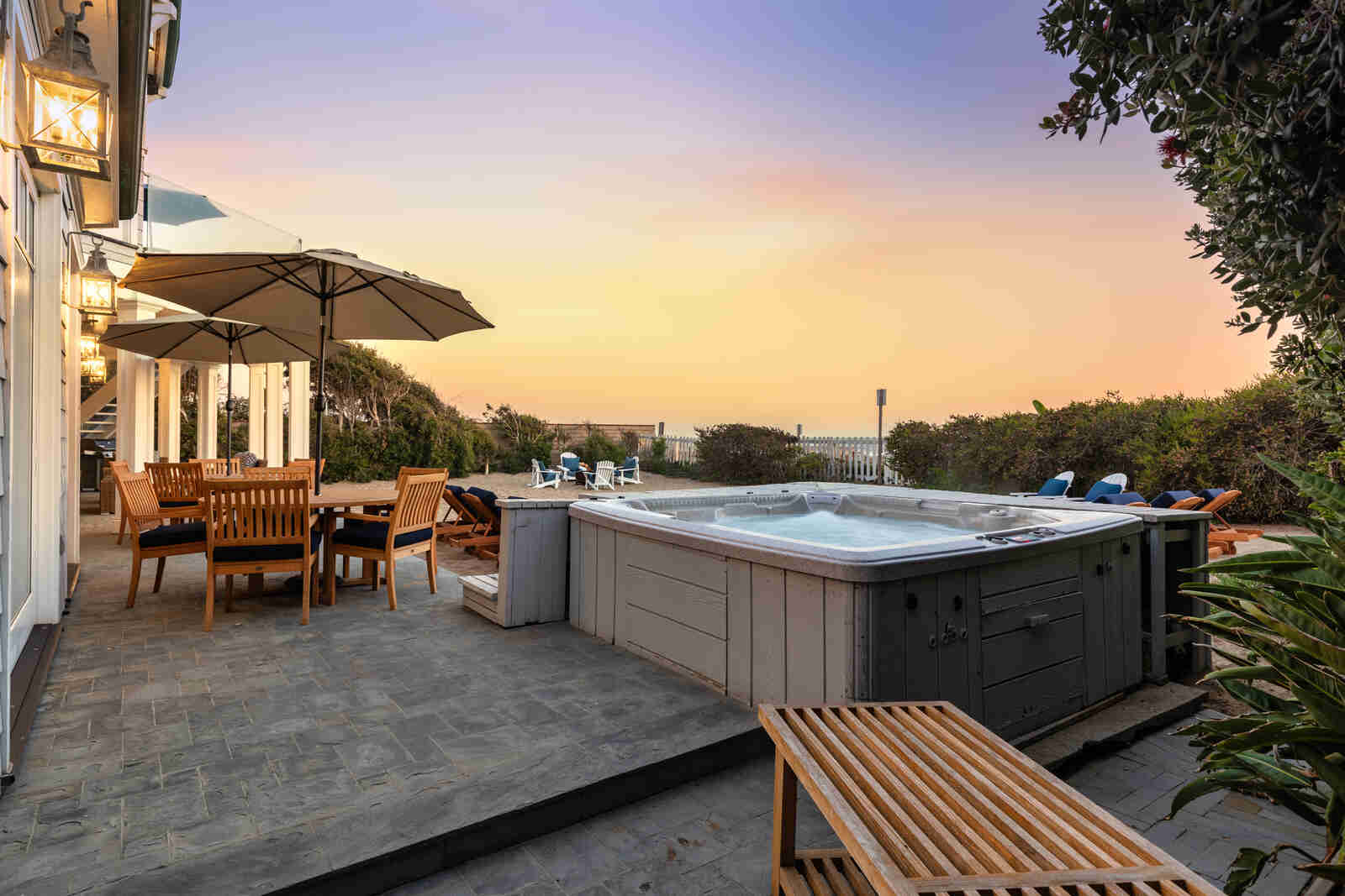 Terraza de la casa de Malibú