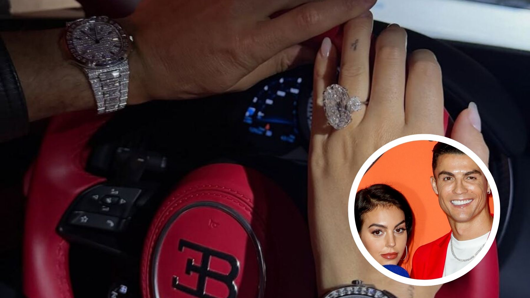 La foto de Georgina y Cristiano Ronaldo que muestra más de 20 millones en diamantes, relojes y un Bugatti