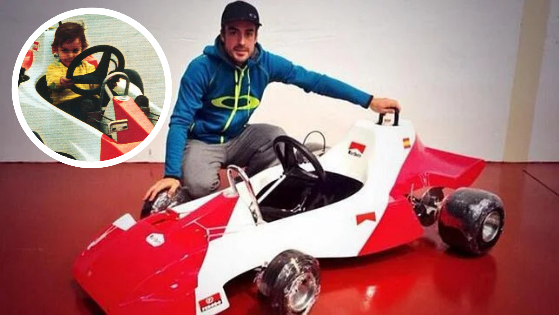 Fernando Alonso y Melisa Jiménez dan la bienvenida a su hijo: ¿será este el primer kart que conduzca?