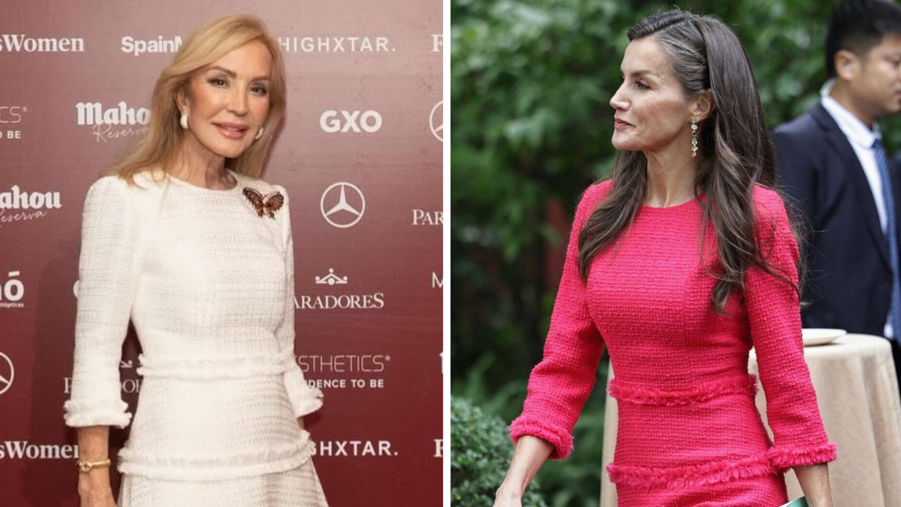 ¿Quién lo lleva mejor? El vestido que la Reina Letizia ha lucido ya tres veces lo tiene Carmen Lomana