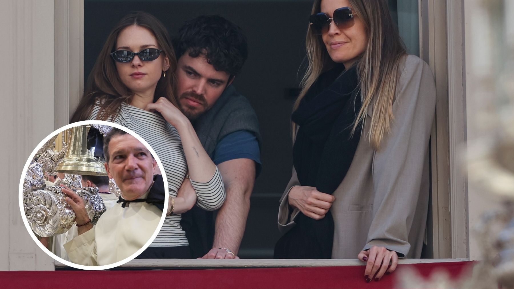 El precio de un balcón en Semana Santa en Málaga: Stella del Carmen ve así a su padre, Antonio Banderas