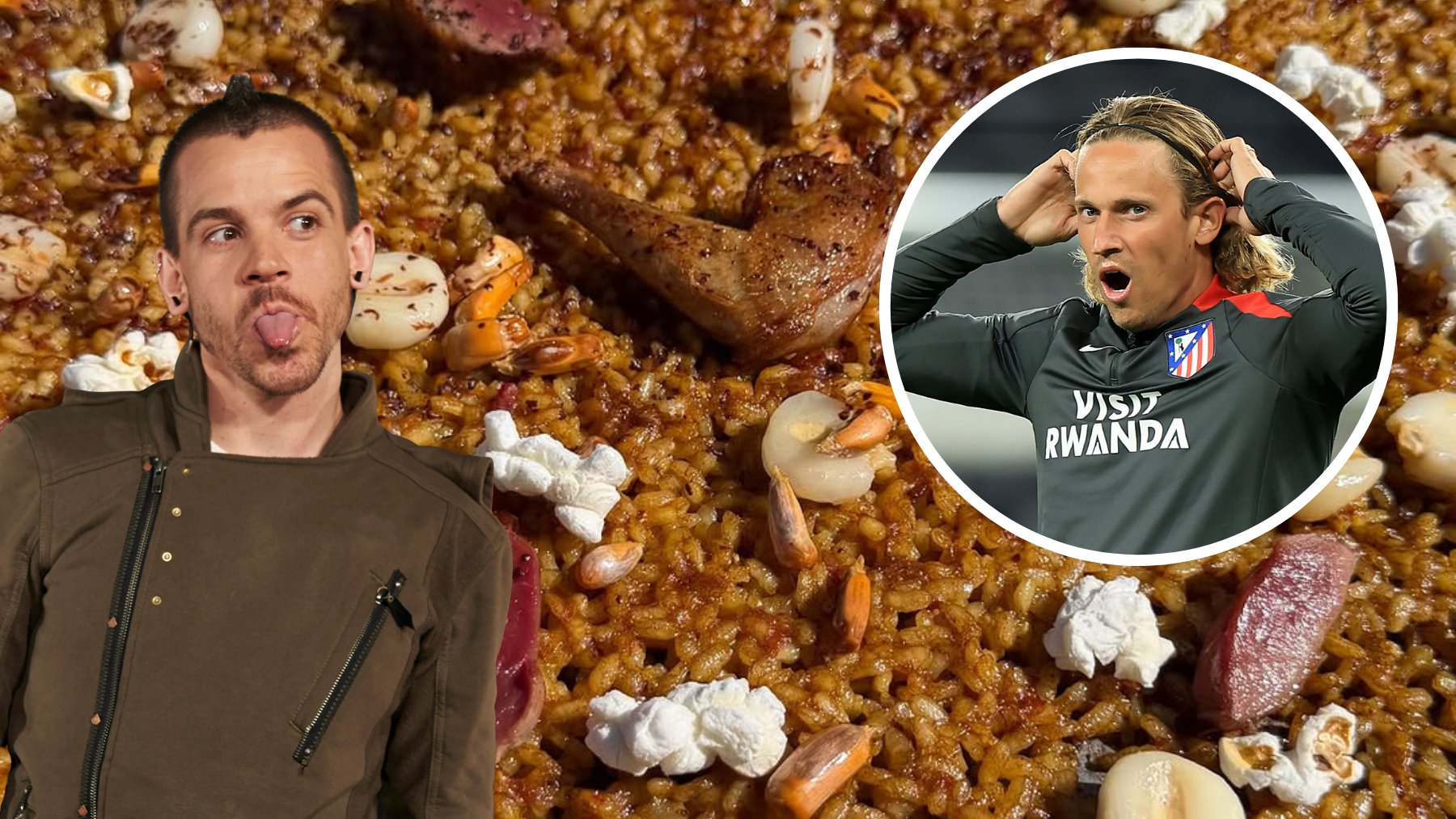 Dabiz Muñoz revela la receta de su paella de chocolate y Marcos Llorente reacciona en shock: ¡Basta ya!