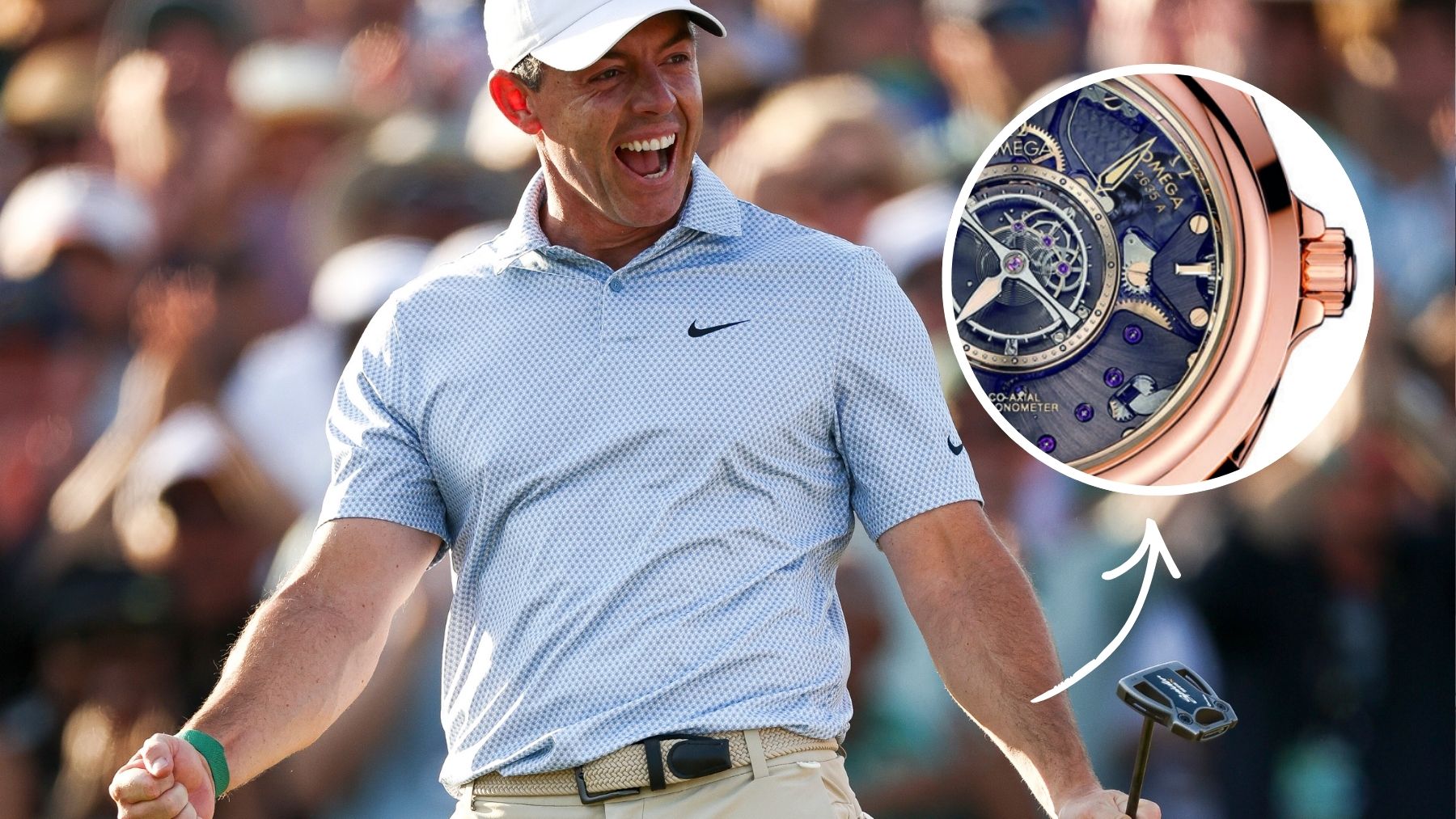 El reloj con el que el golfista Rory McIlroy hace historia en el Master de Augusta: de oro y más 200.000 €