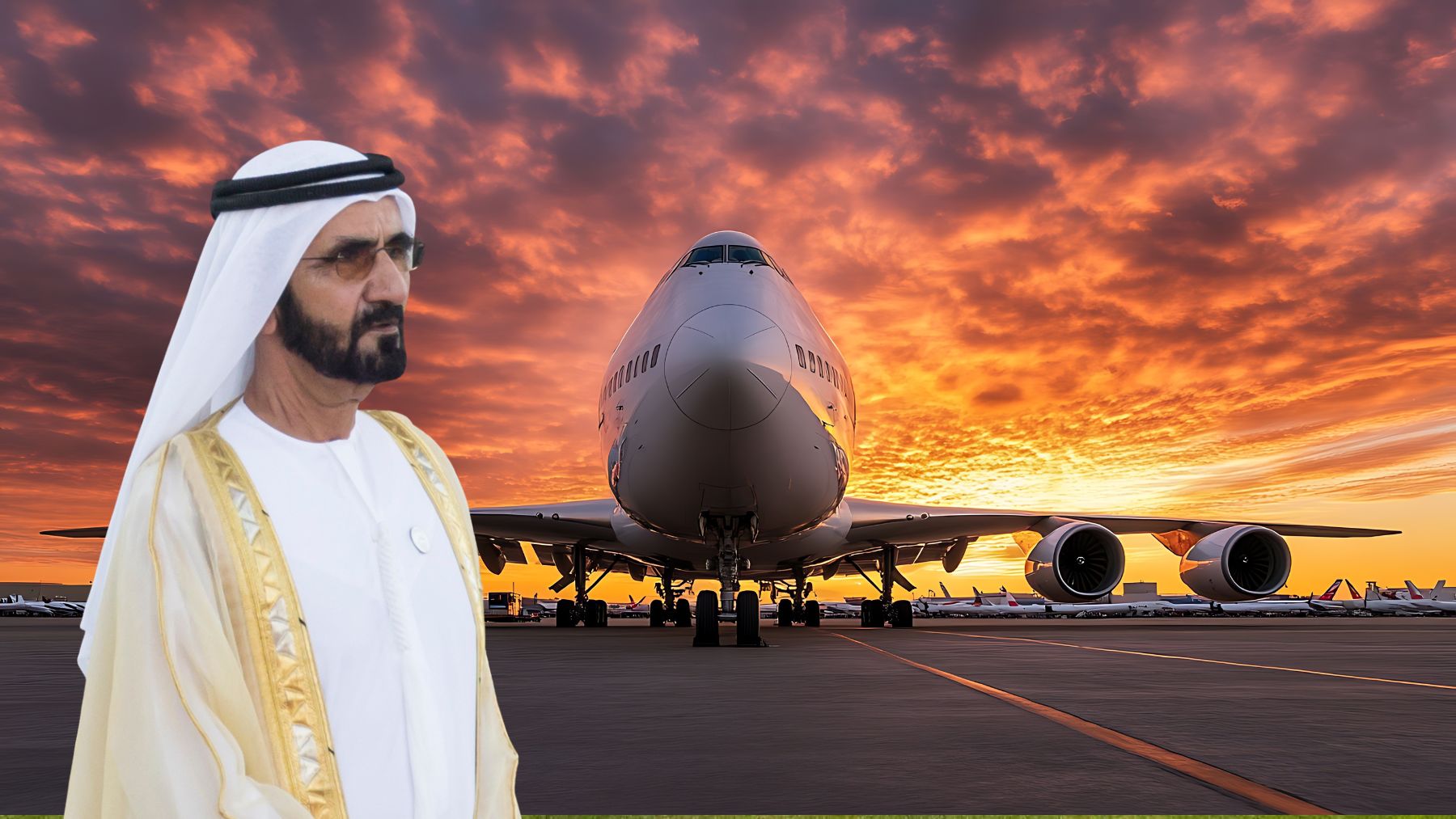 El avión privado más lujoso del mundo es del emir de Dubái: un Boeing de 500 millones con mandos de oro