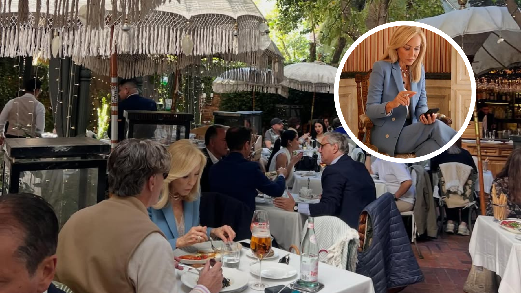 El restaurante italiano con la mejor terraza de Madrid: un oasis de lujo y vegetación frecuentado por Carmen Lomana