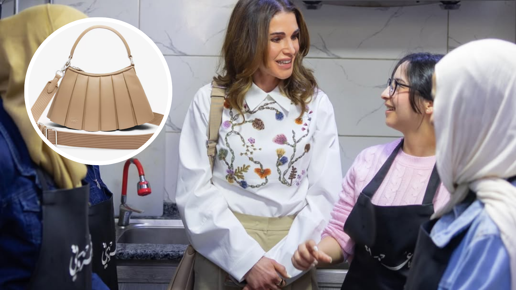 Rania de Jordania y el bolso de la marca que definió a los pijos de los 90