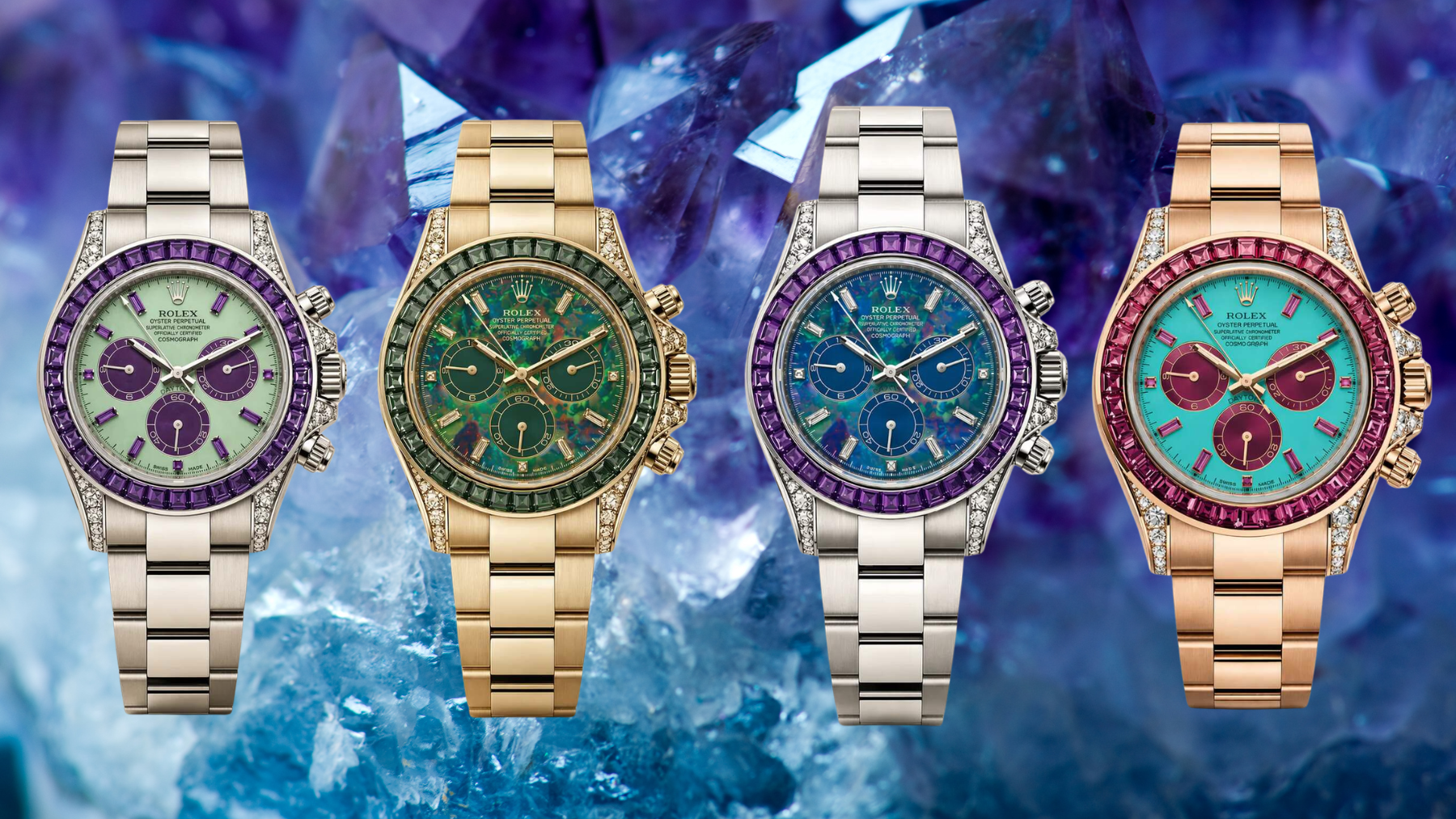 Rolex lleva el Daytona a su versión más radical: cuatro relojes cubiertos de gemas que superan el millón