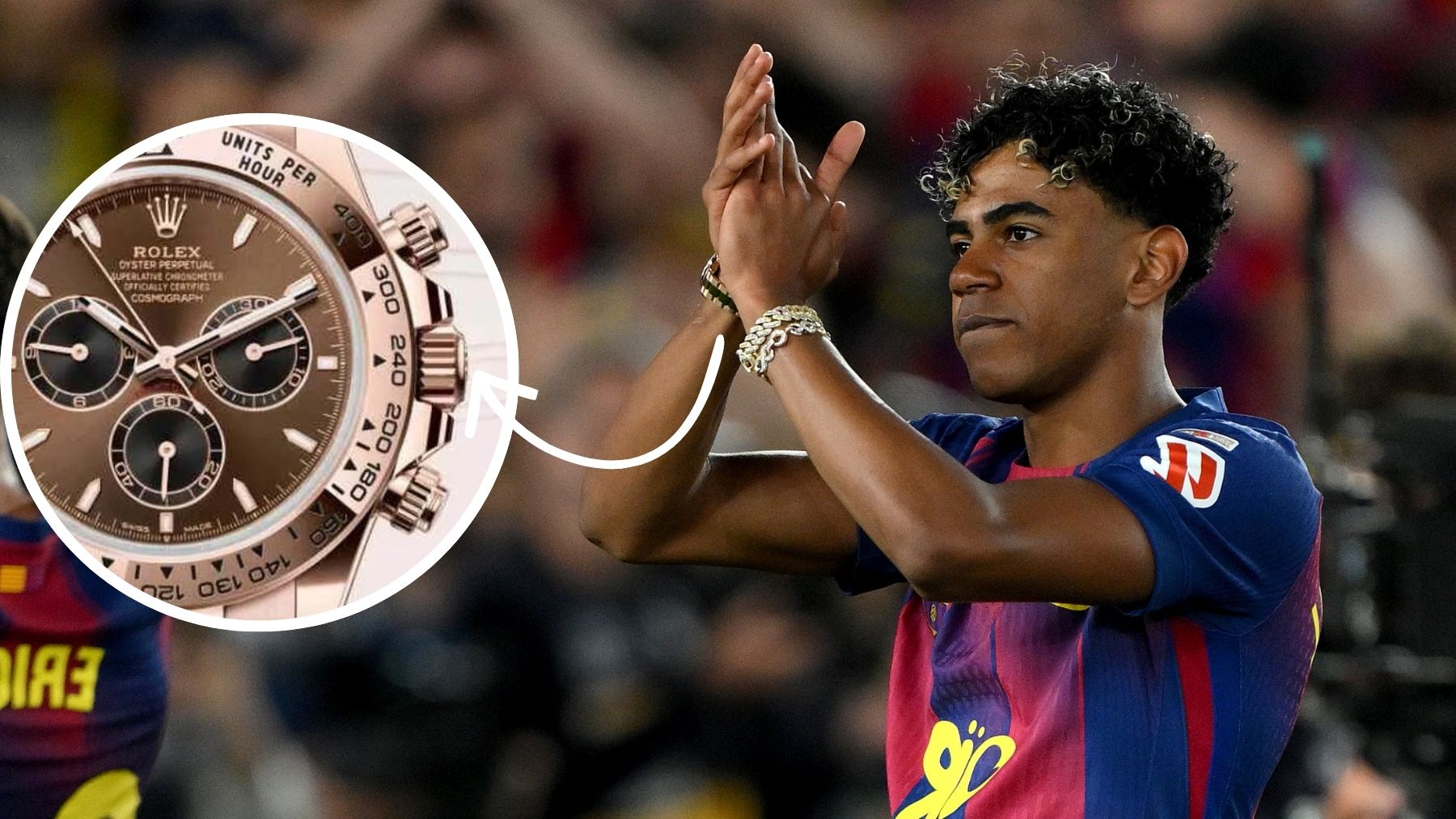 Lo que nadie vio de la celebración de la Liga: Lamine Yamal se puso un Rolex de 55.000 €