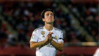 Odriozola se lamenta durante el Mallorca – Real Madrid. (EFE)