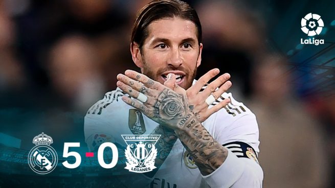 El Real Madrid goleó 5-0 al Leganés.