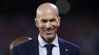 Zinedine Zidane, durante un partido del Real Madrid (Getty).
