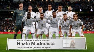 Los jugadores del Madrid posan antes del partido contra el Betis.