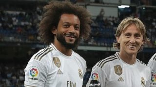 Marcelo y Modric, anes de un partido. (Getty)