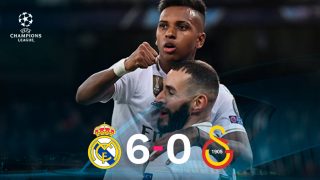 Rodrygo celebra uno de sus goles al Galatasaray.